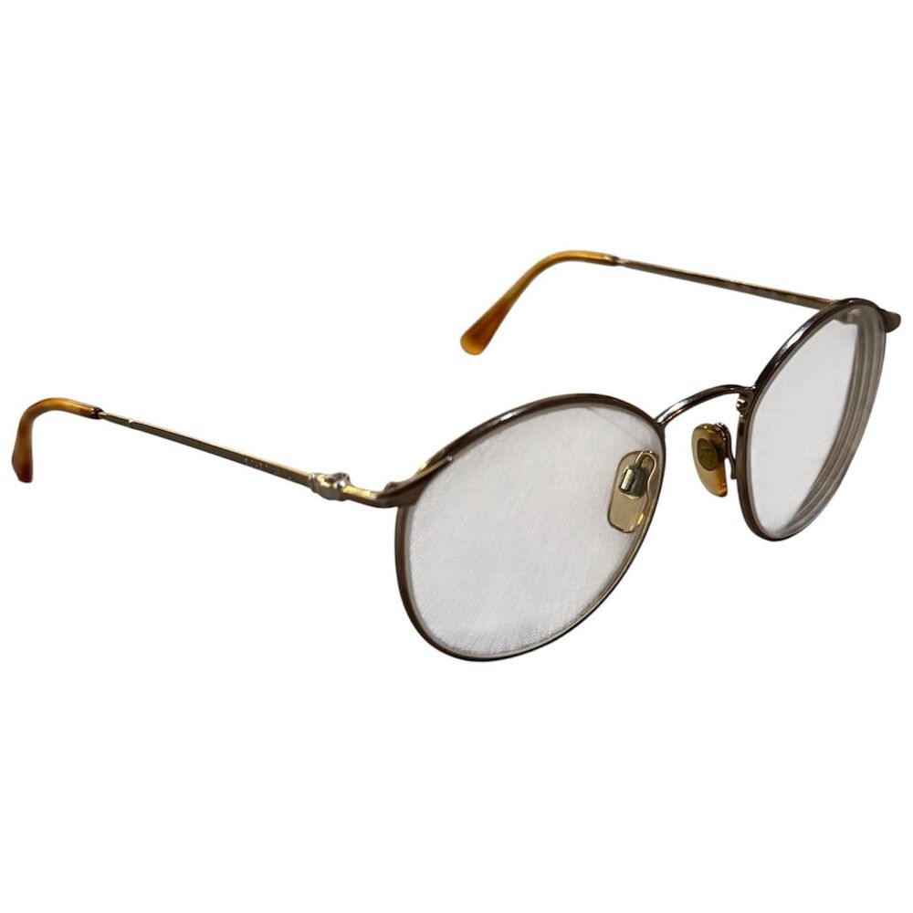 GIORGIO ARMANI 132 750 Round Bronze Brown Eyeglasses Frame 51‑21‑135 Italy Made
